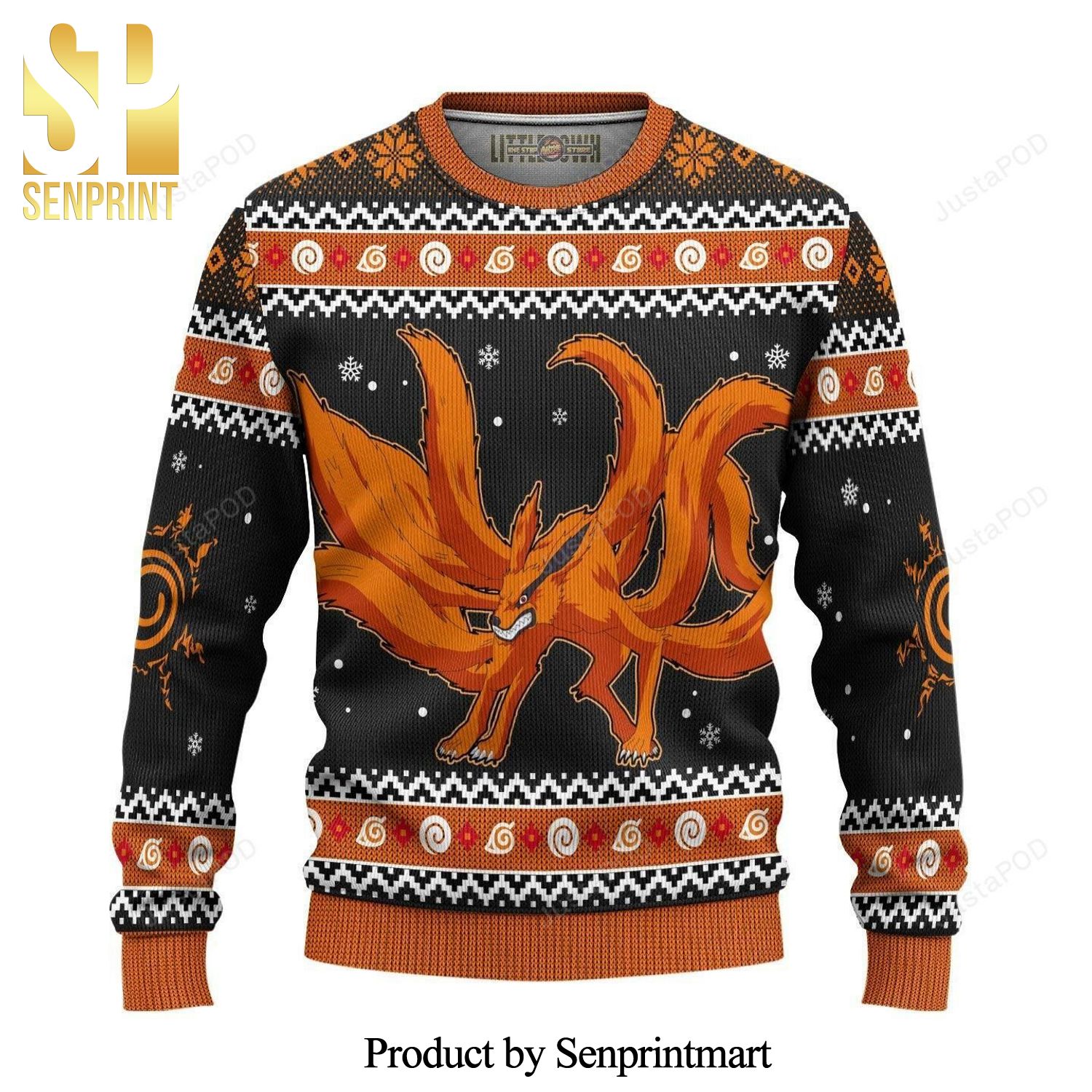Kurama Naruto Knitted Ugly Christmas Sweater