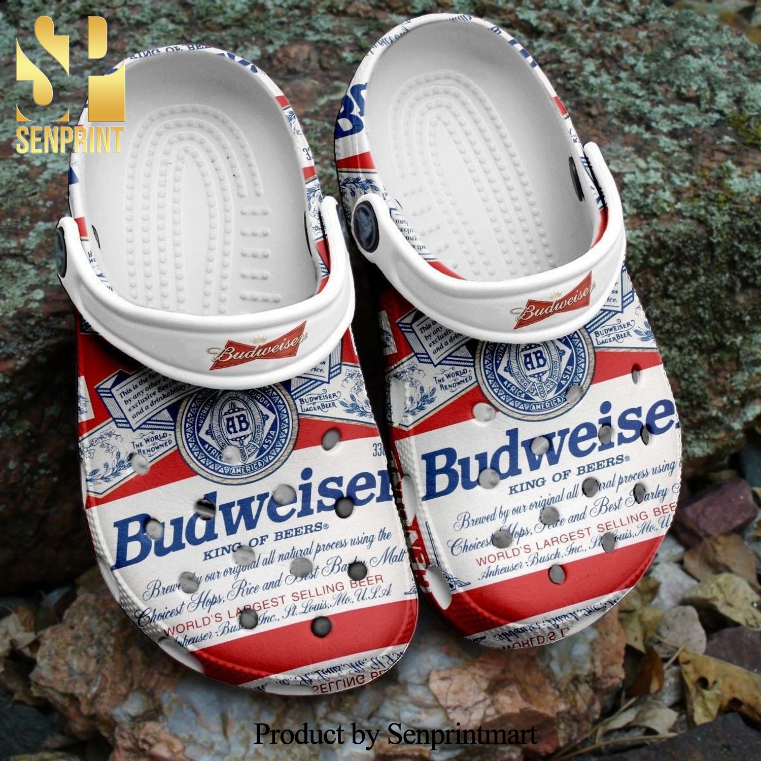 Budweiser Beer For Men And Women All Over Printed Crocs Sandals