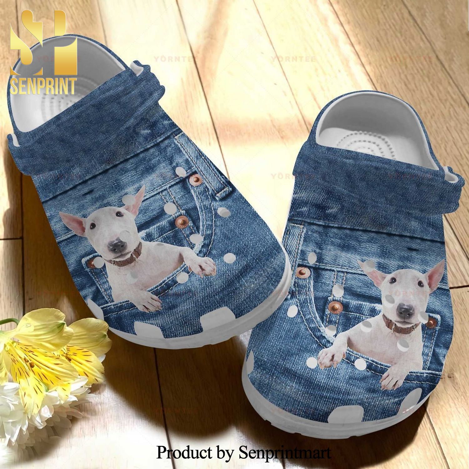 Bull Terrier In Pocket Gift For Lover New Outfit Classic Crocs Crocband Clog