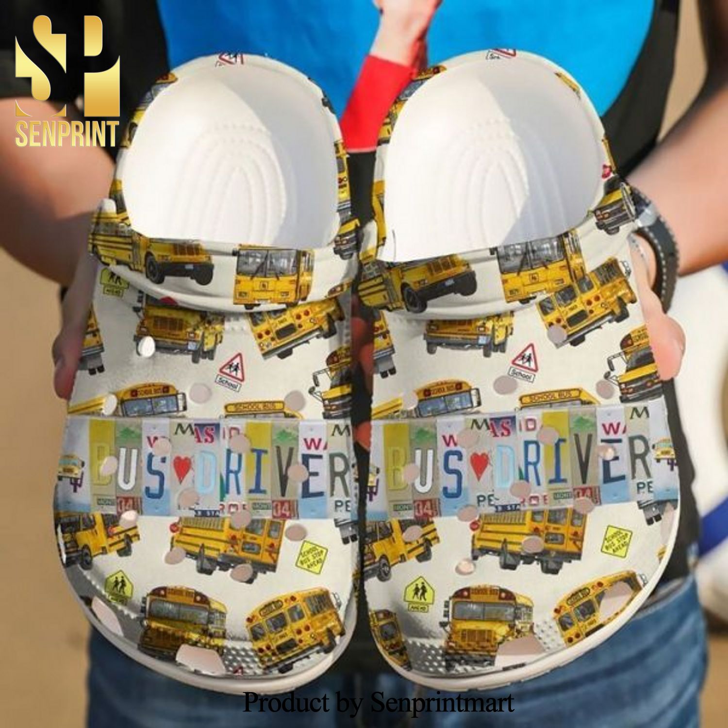 Bus Driver License Plate Adults Kids Crocband Clogs 3D Crocs Classic