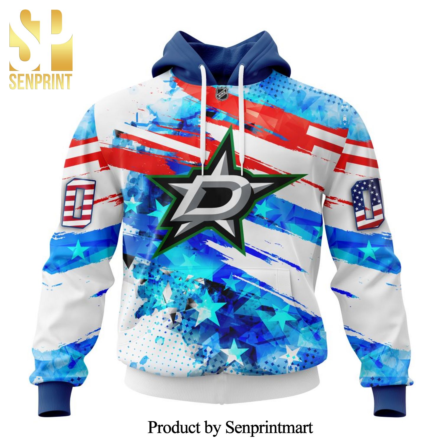 Dallas Stars With Concept For Independence Day All Over Printed Shirt