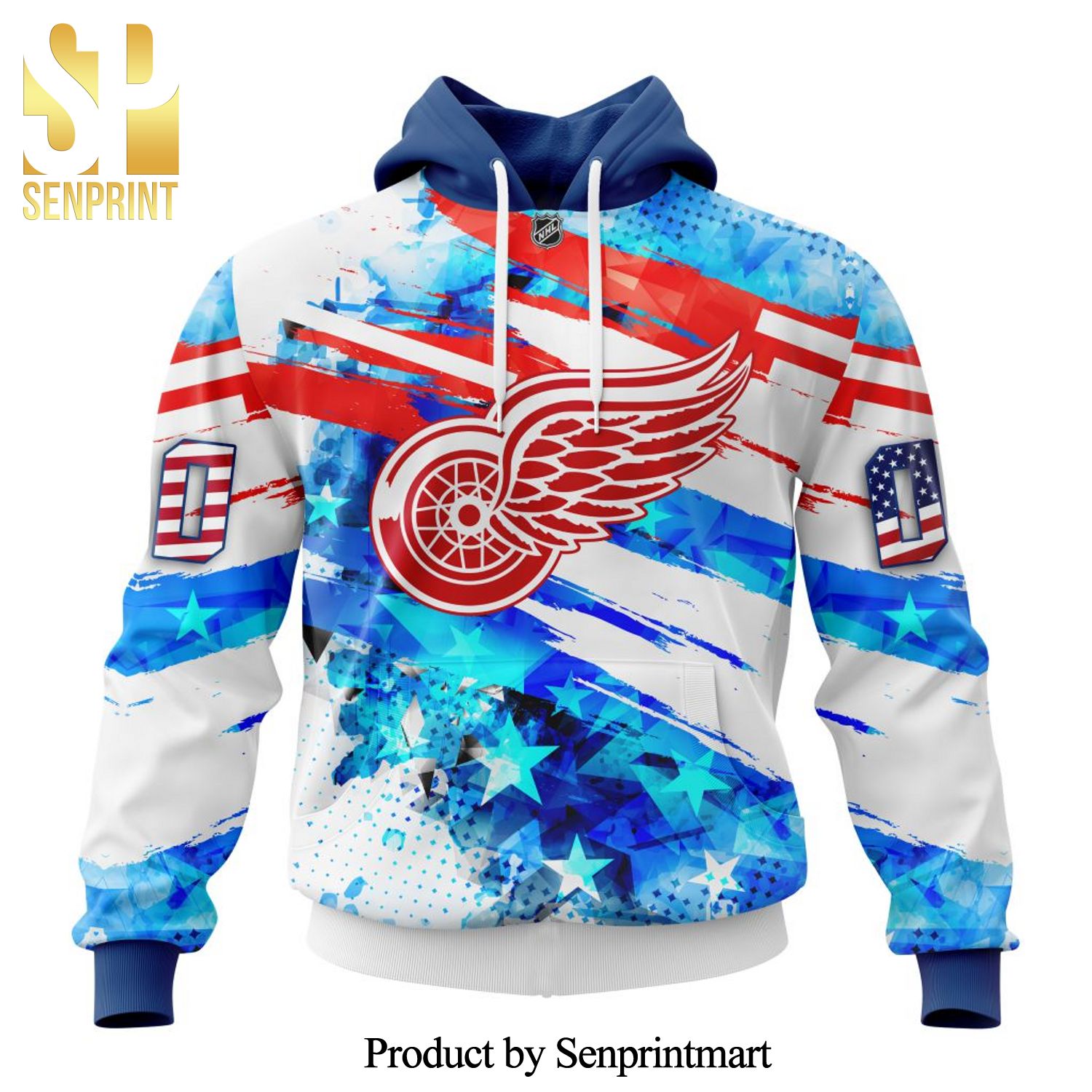 Detroit Red Wings With Concept For Independence Day All Over Printed Shirt