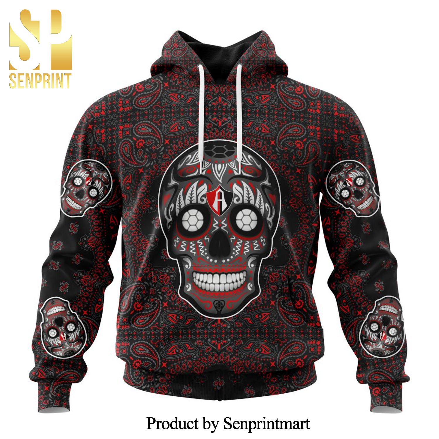 LIGA MX Atlas FC Version Sugar Skull Full Printing Shirt