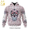 LIGA MX CF Monterrey Version Sugar Skull All Over Printed Shirt