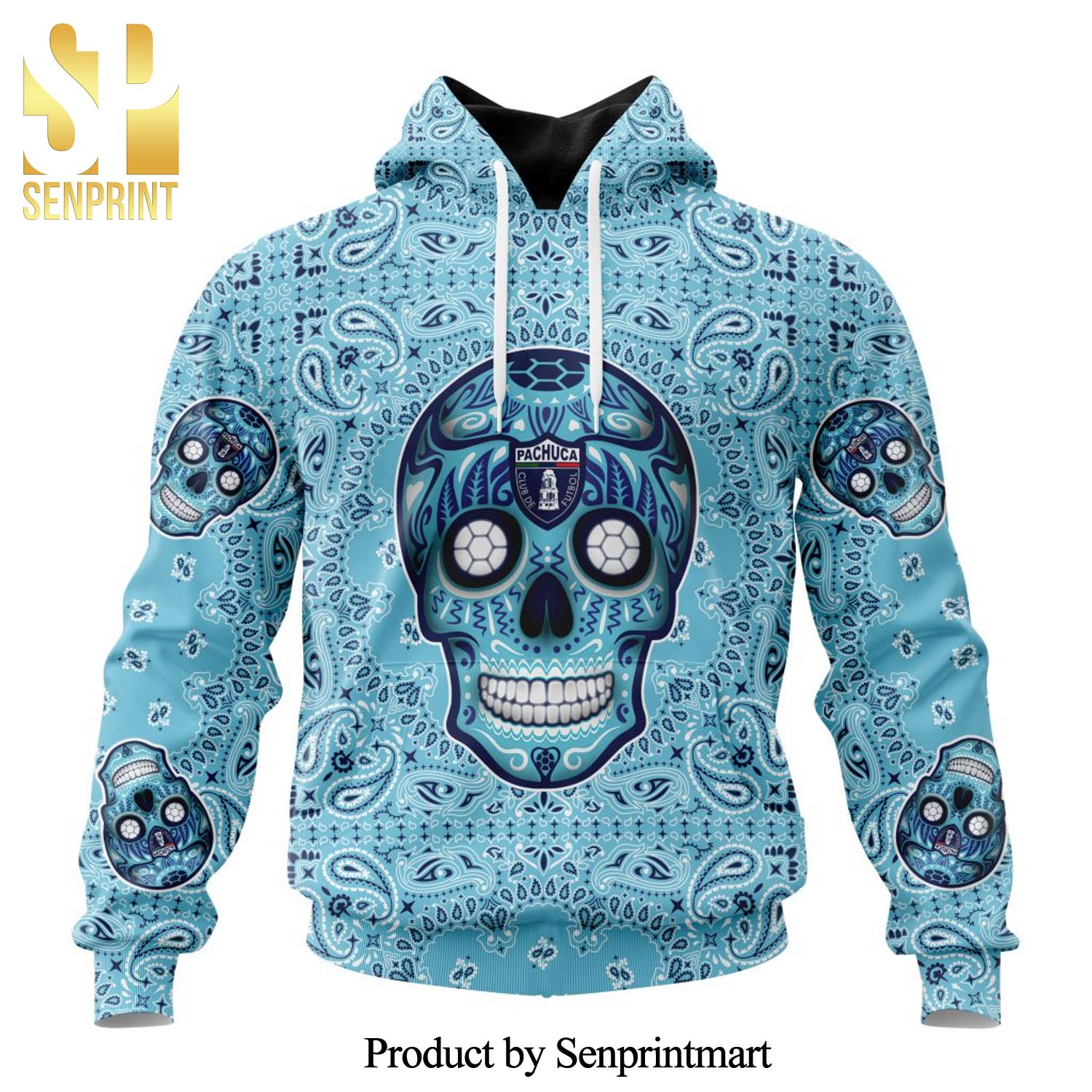 LIGA MX CF Pachuca Version Sugar Skull Full Printing Shirt