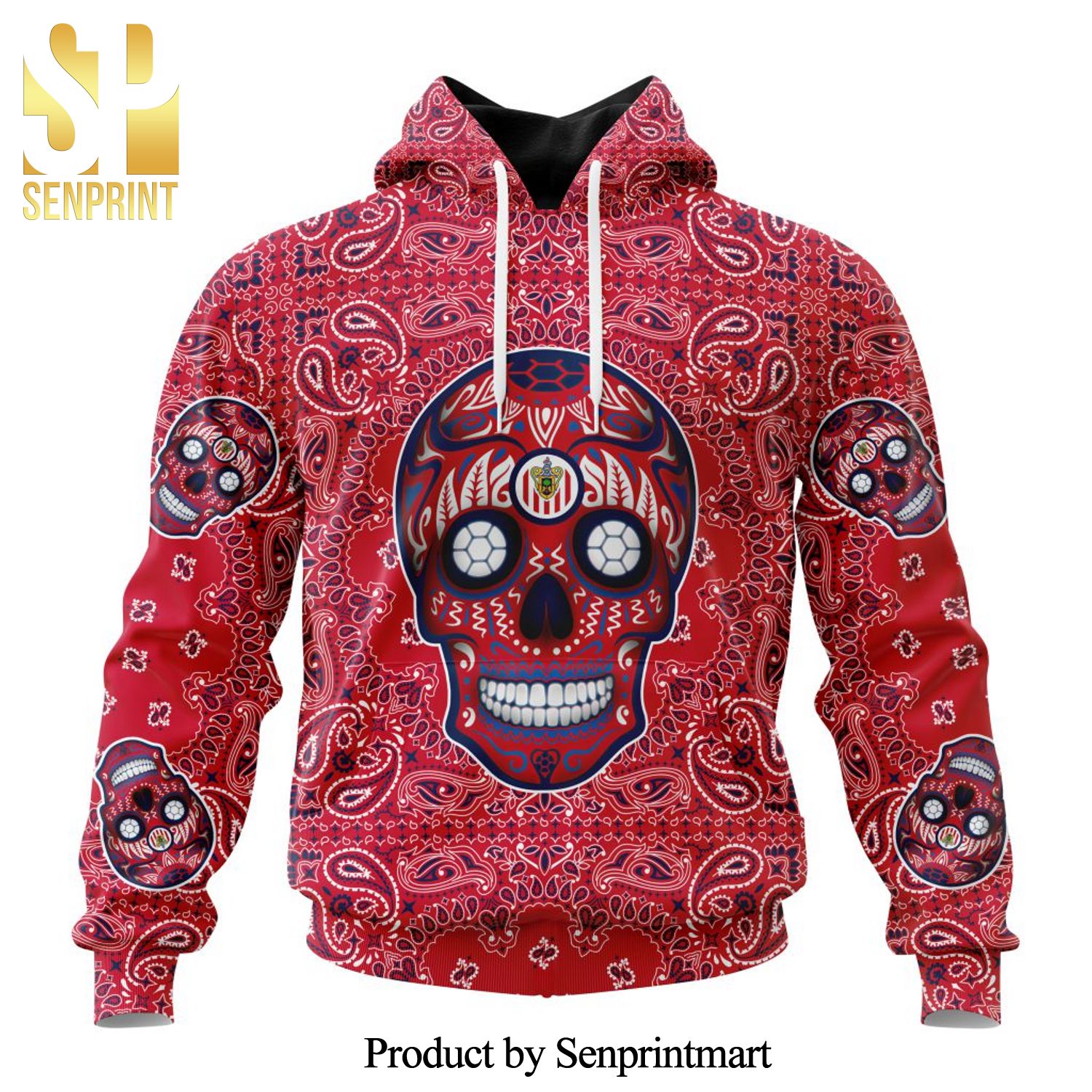 LIGA MX Chivas Guadalajara Version Sugar Skull Full Printing Shirt