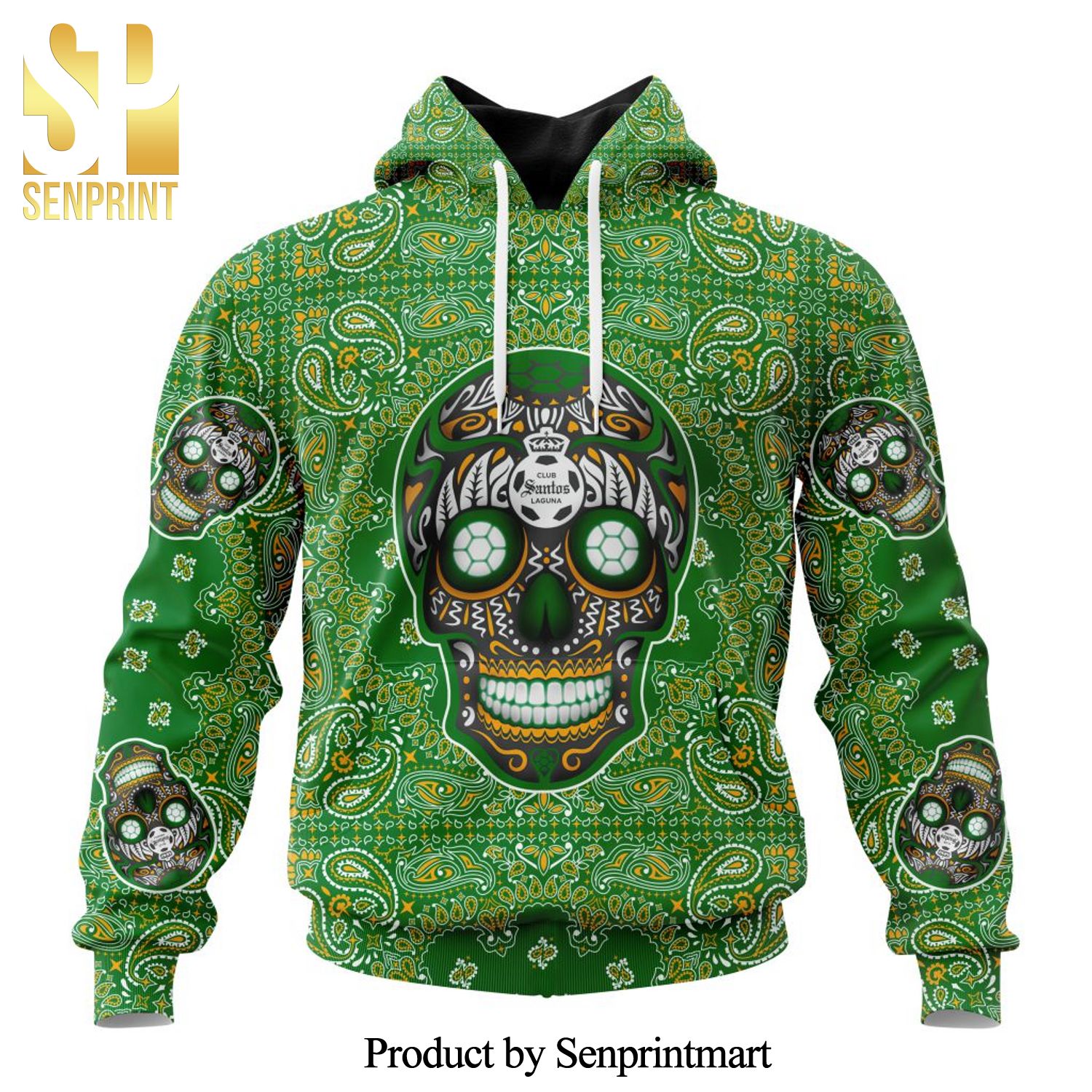 LIGA MX Club Santos Laguna Version Sugar Skull Full Printing Shirt