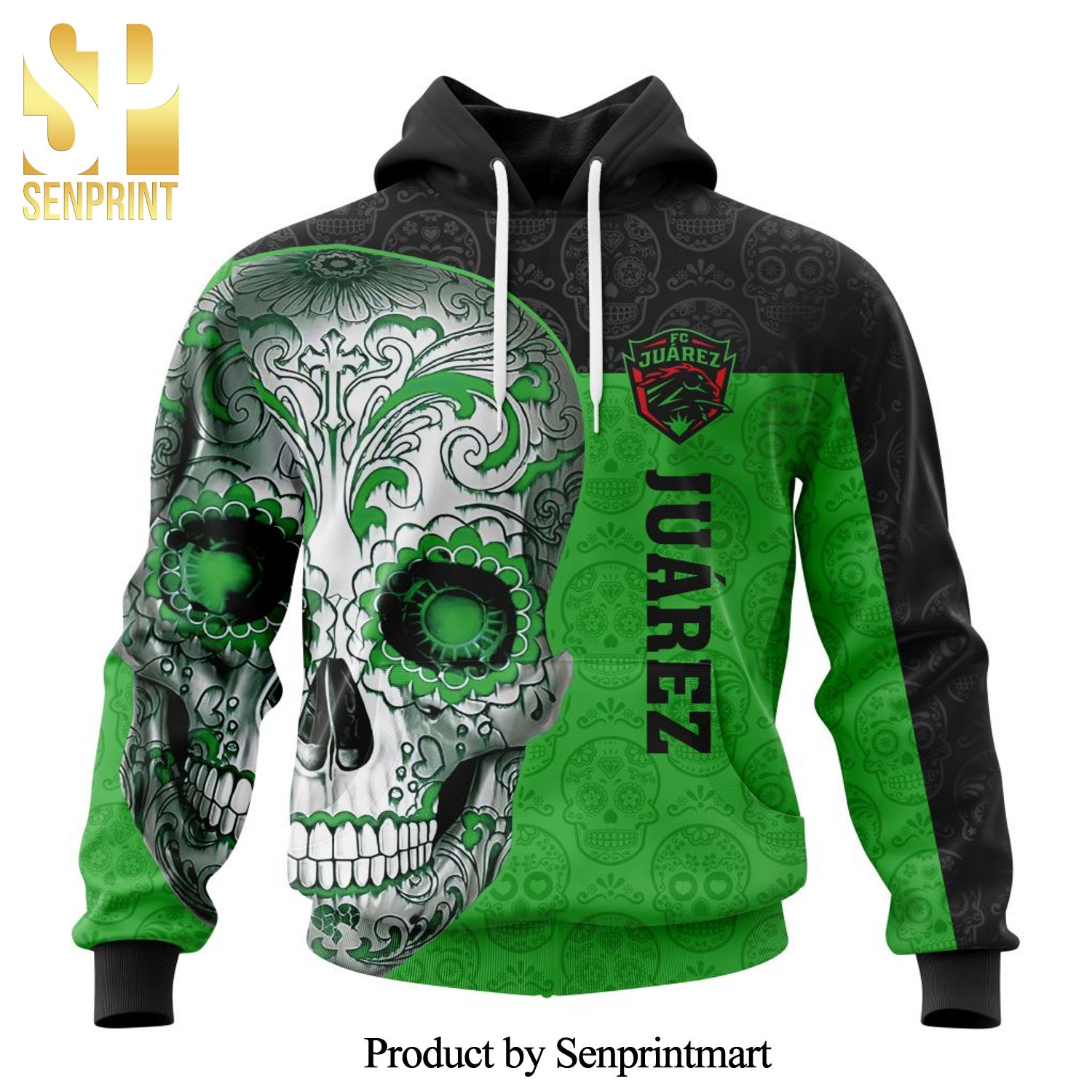 LIGA MX FC Juarez Version Sugar Skull All Over Printed Shirt
