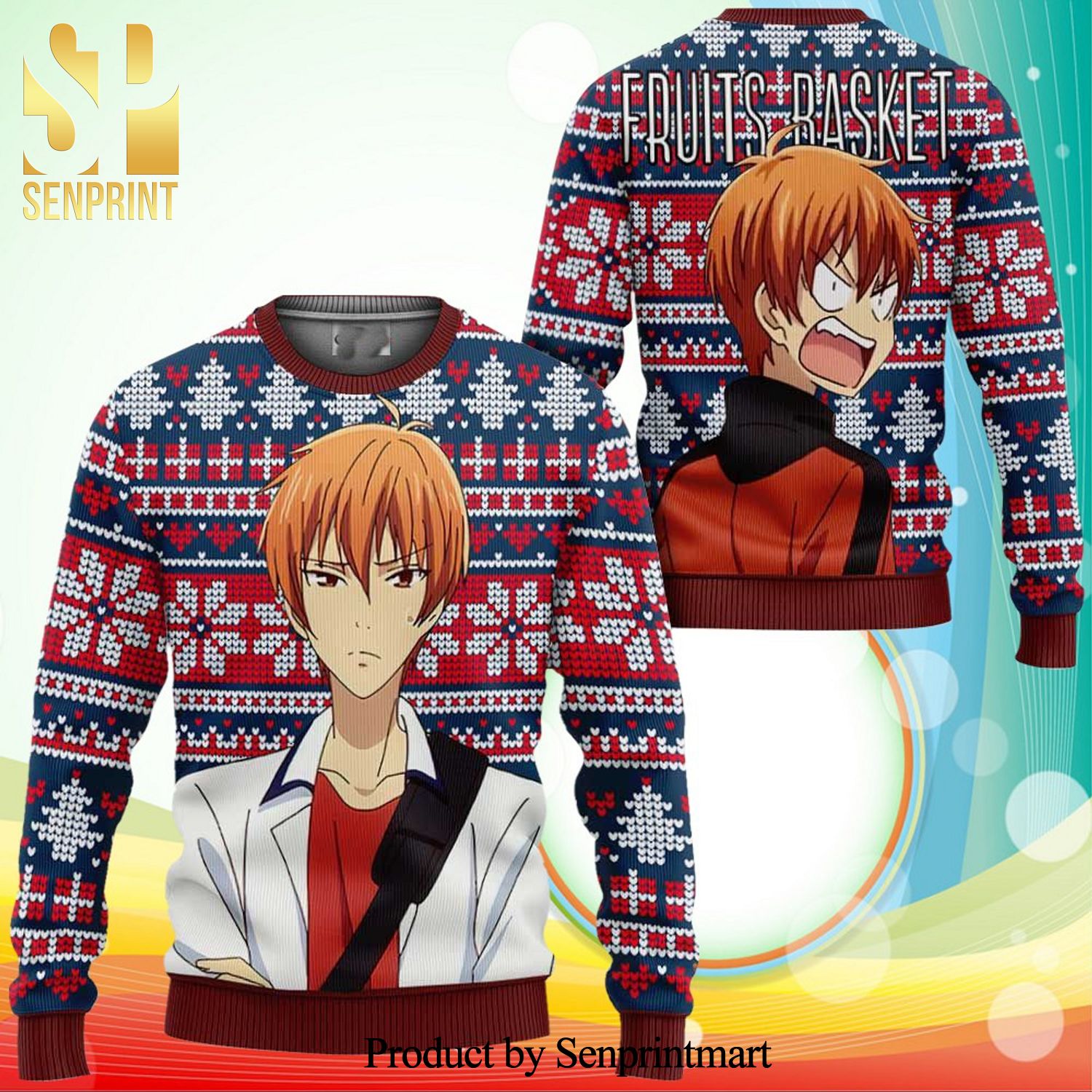 Kyo Sohma Fruits Basket Anime Knitted Ugly Christmas Sweater