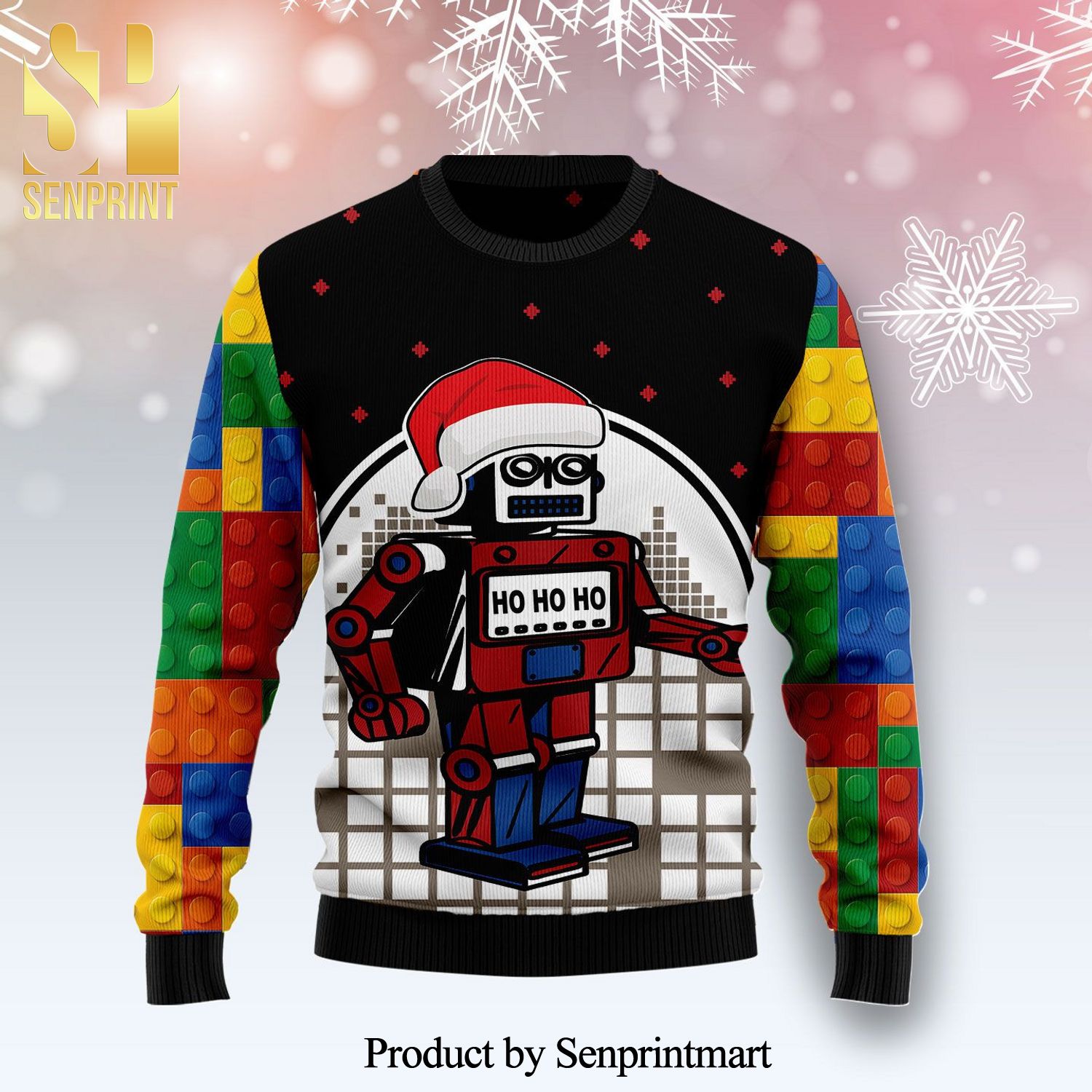 Lego Santa Hohoho Knitted Ugly Christmas Sweater