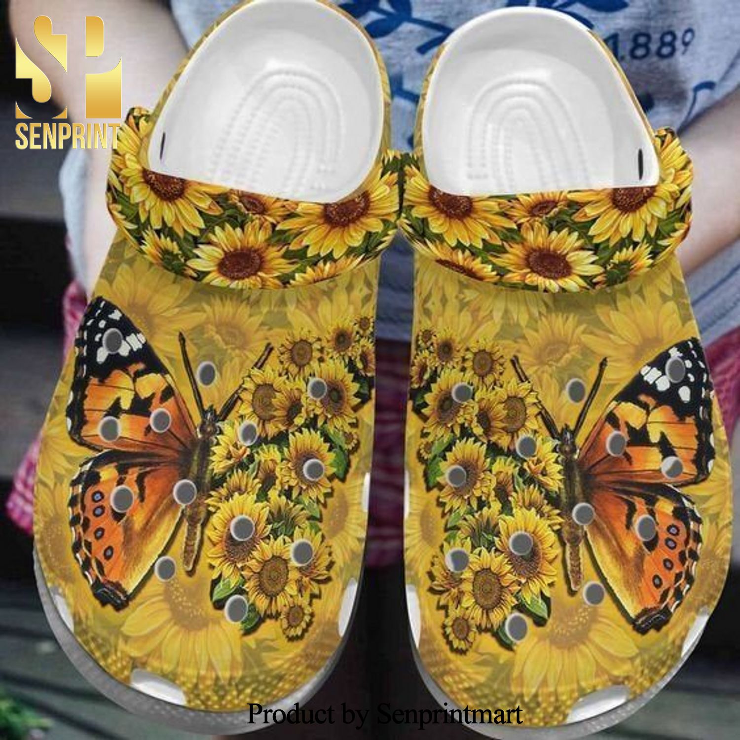 Butterfly Flower Crocs Unisex Crocband Clogs