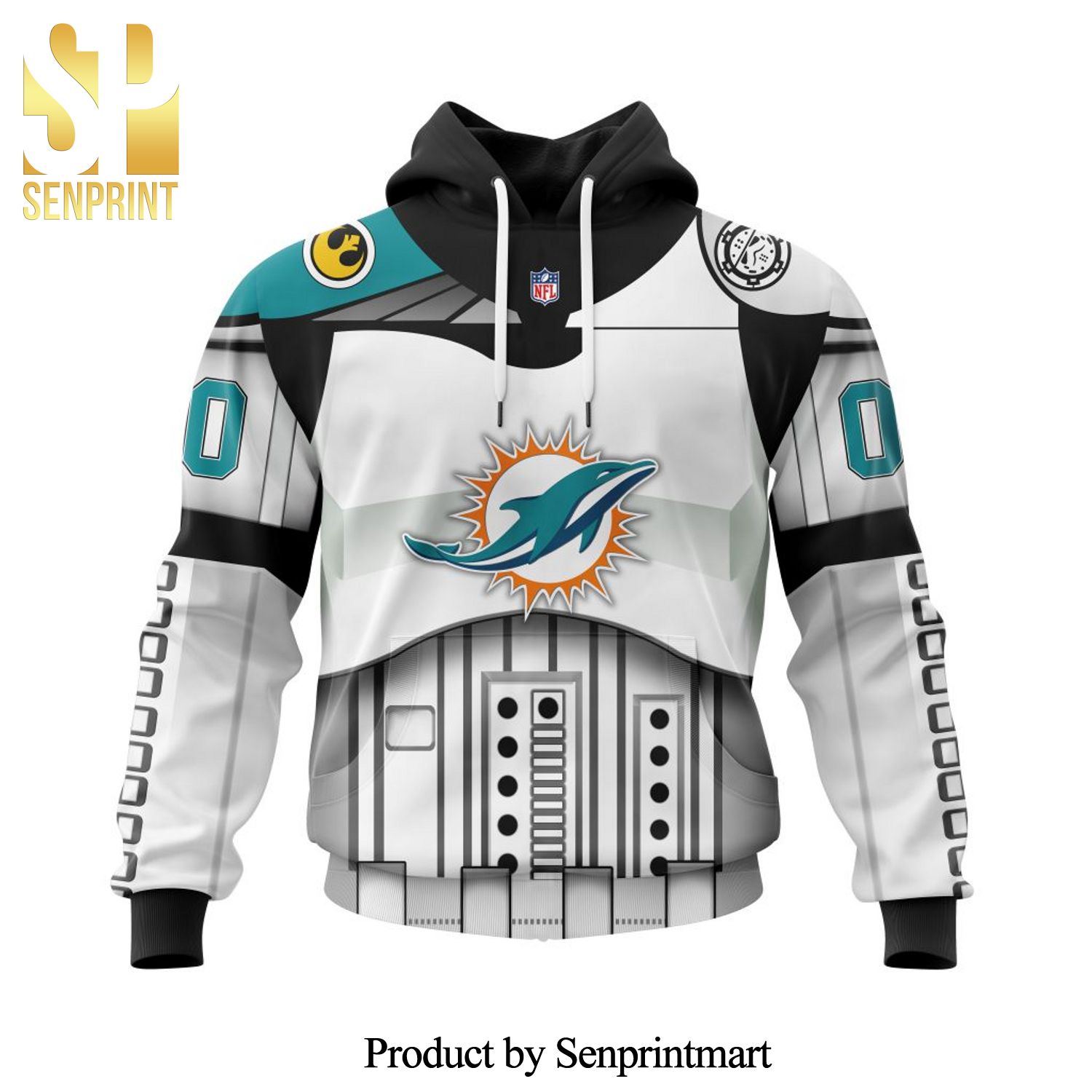 Miami Dolphins Version Star Wars May The 4th Be With You All Over Printed Shirt