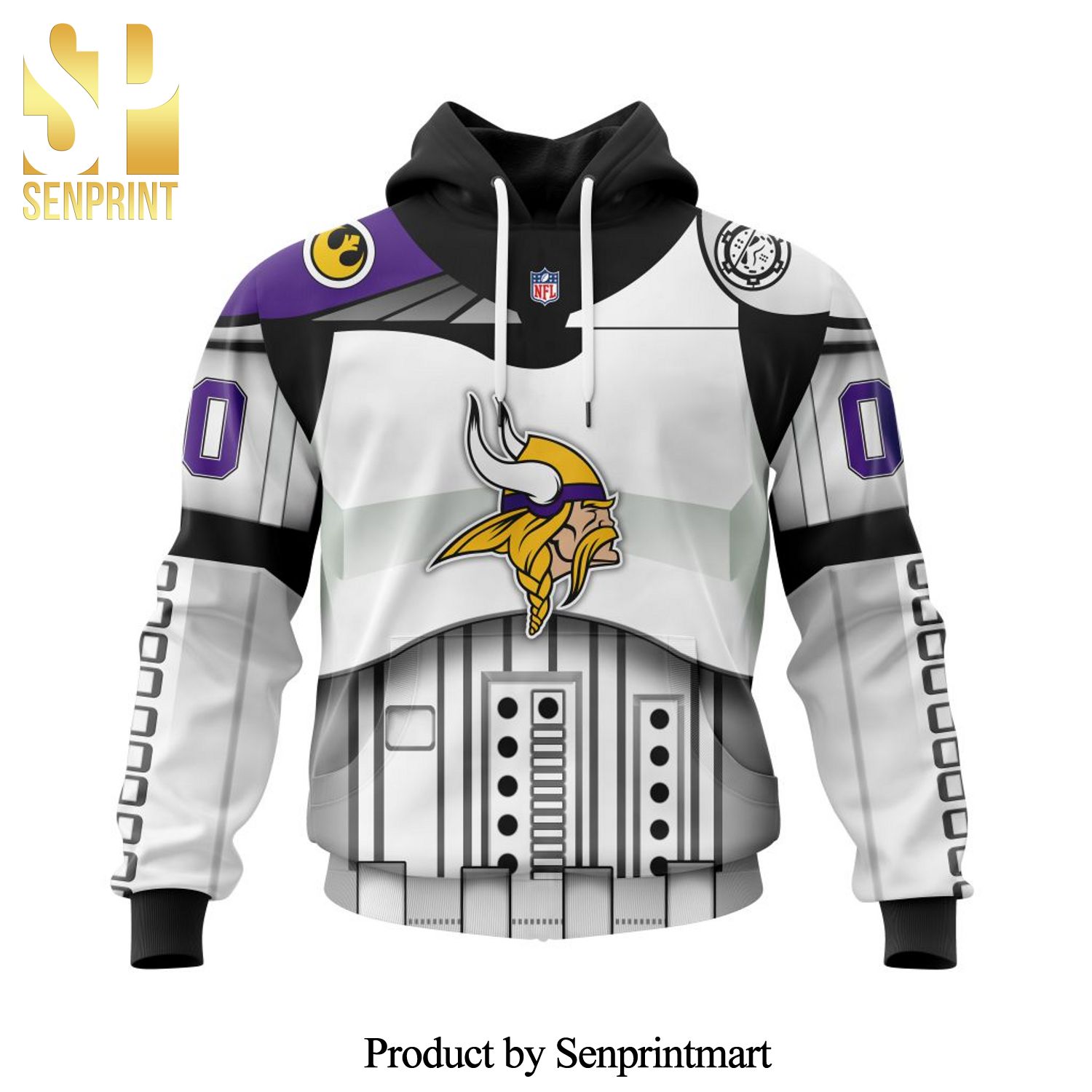 Minnesota Vikings Version Star Wars May The 4th Be With You All Over Printed Shirt