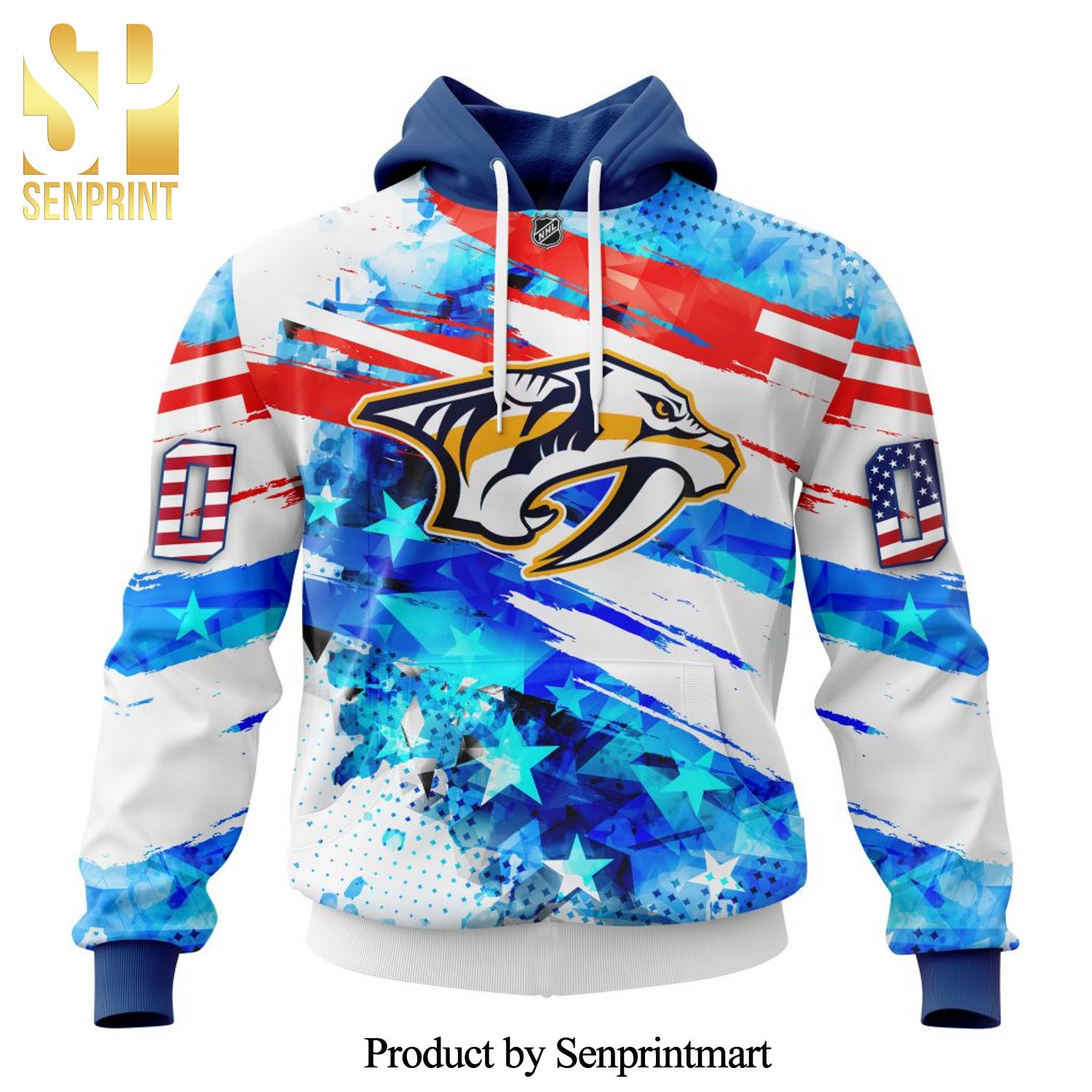 Nashville Predators With Concept For Independence Day All Over Printed Shirt