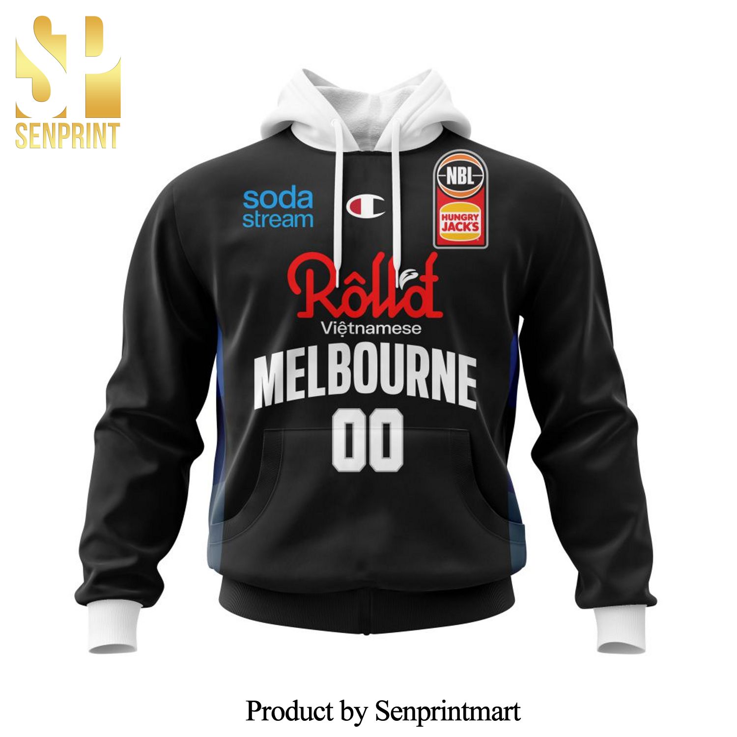 NBL Melbourne United Home Kits 2022 All Over Printed Shirt