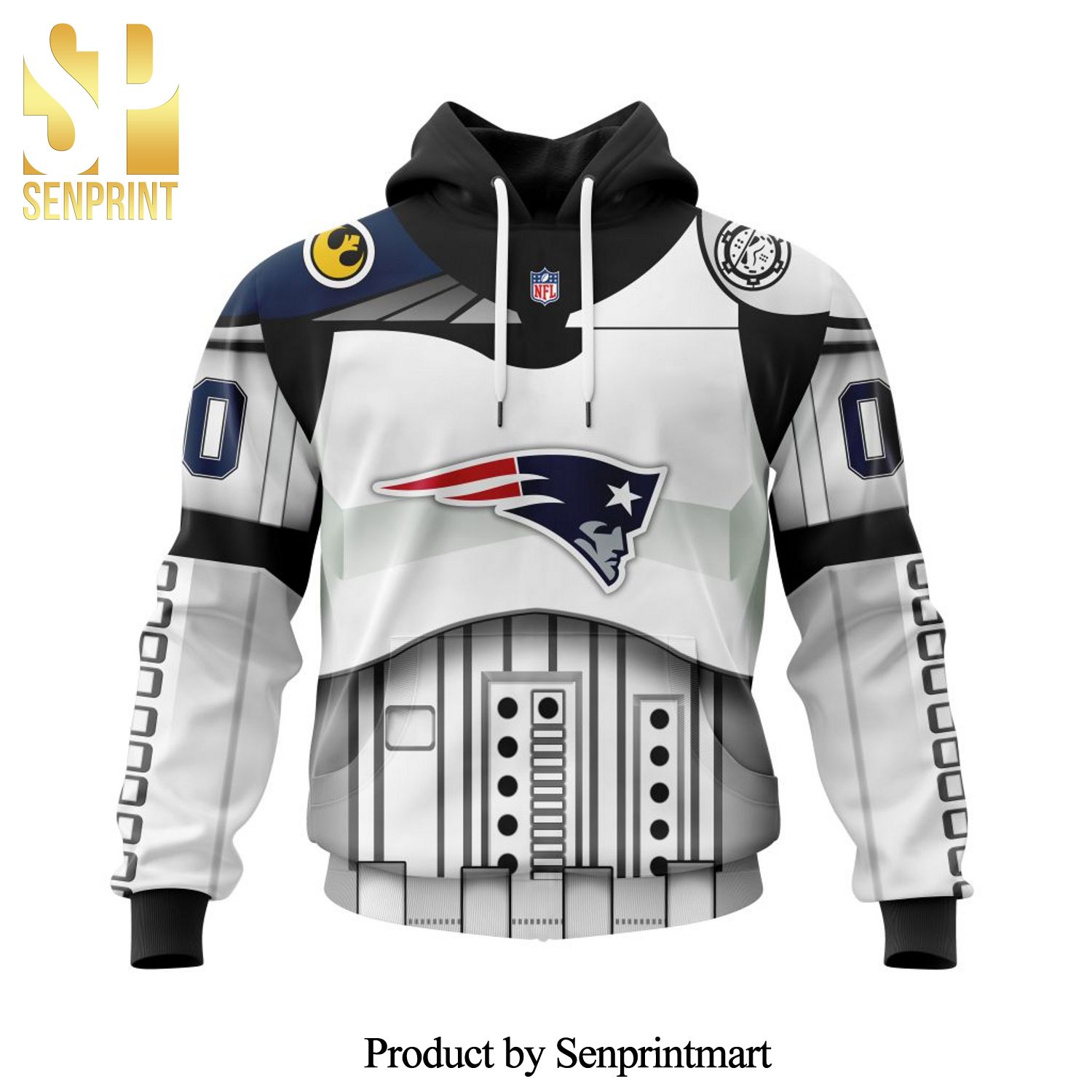 New England Patriots Version Star Wars May The 4th Be With You All Over Printed Shirt