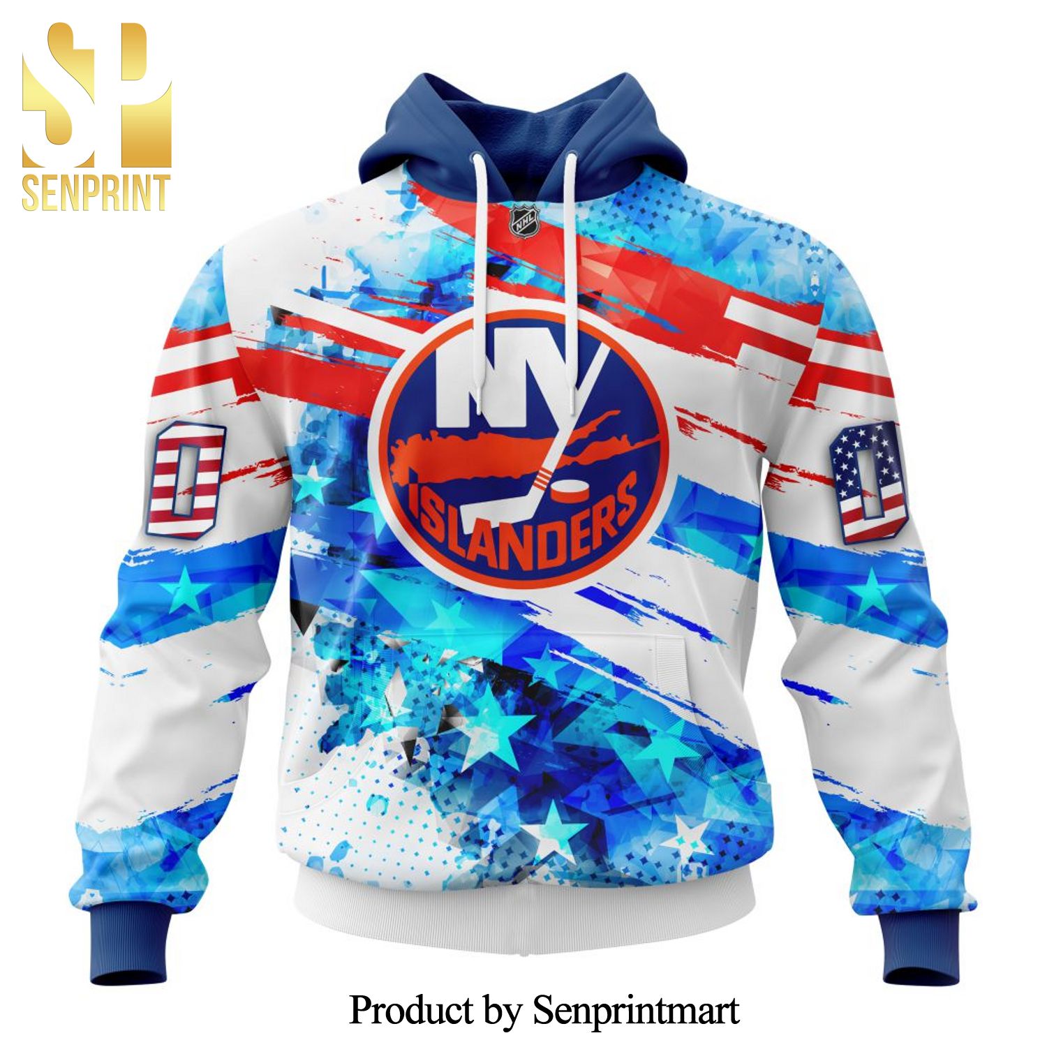 New York Islanders With Concept For Independence Day All Over Printed Shirt