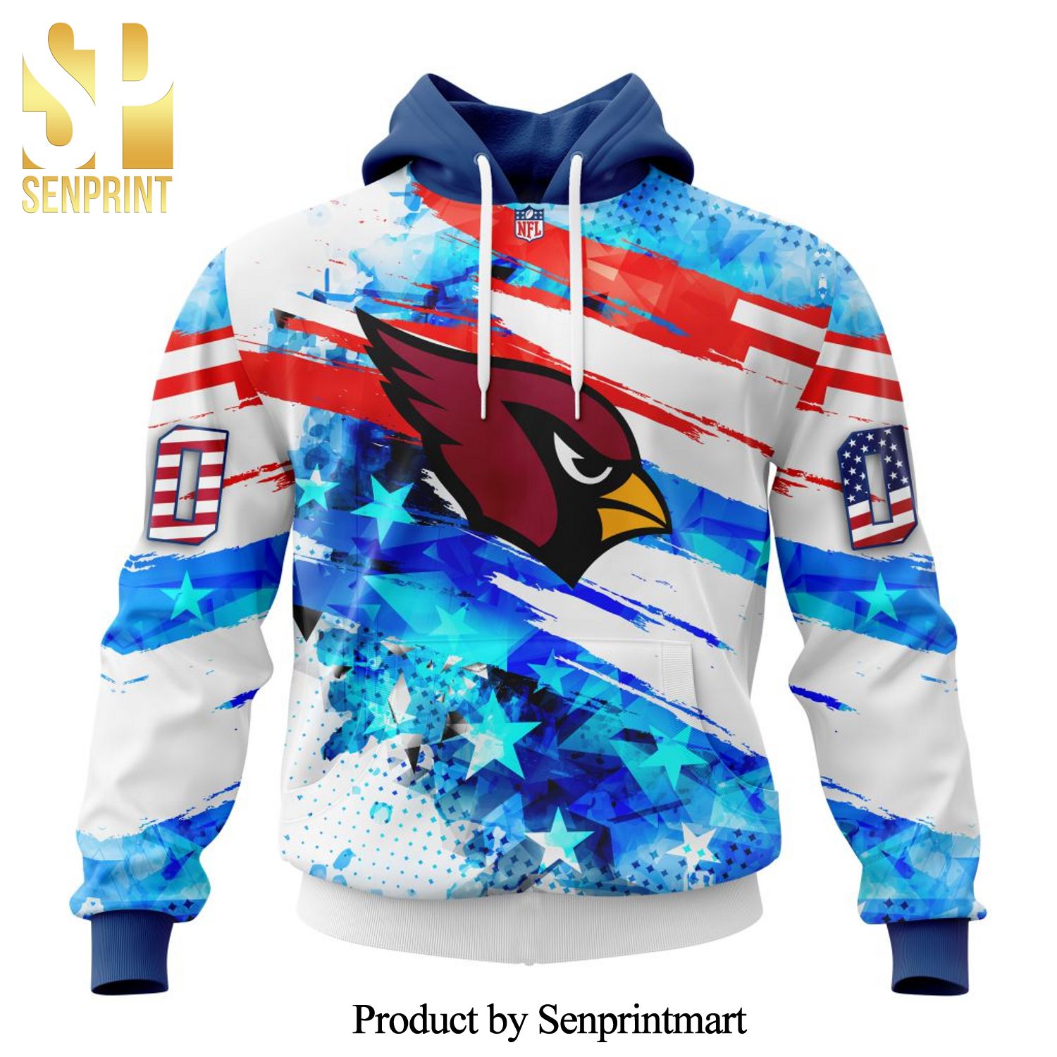 NFL Arizona Cardinals With Concept For Independence Day All Over Printed Shirt