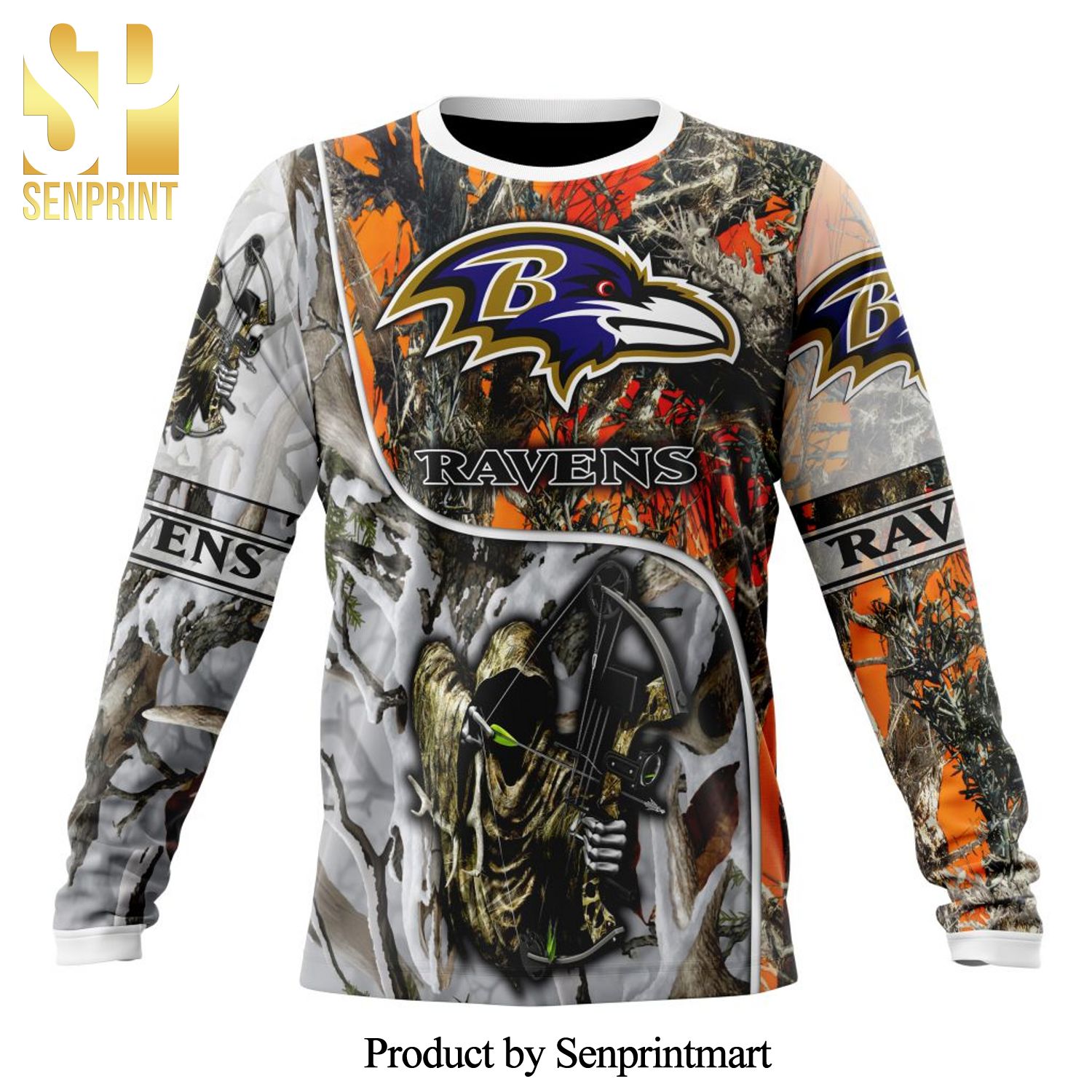 NFL Baltimore Ravens Special Fall And Winter Bow Hunting All Over Printed Shirt