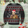 Leonardo Dicaprio Running With Water Gun Knitted Ugly Christmas Sweater