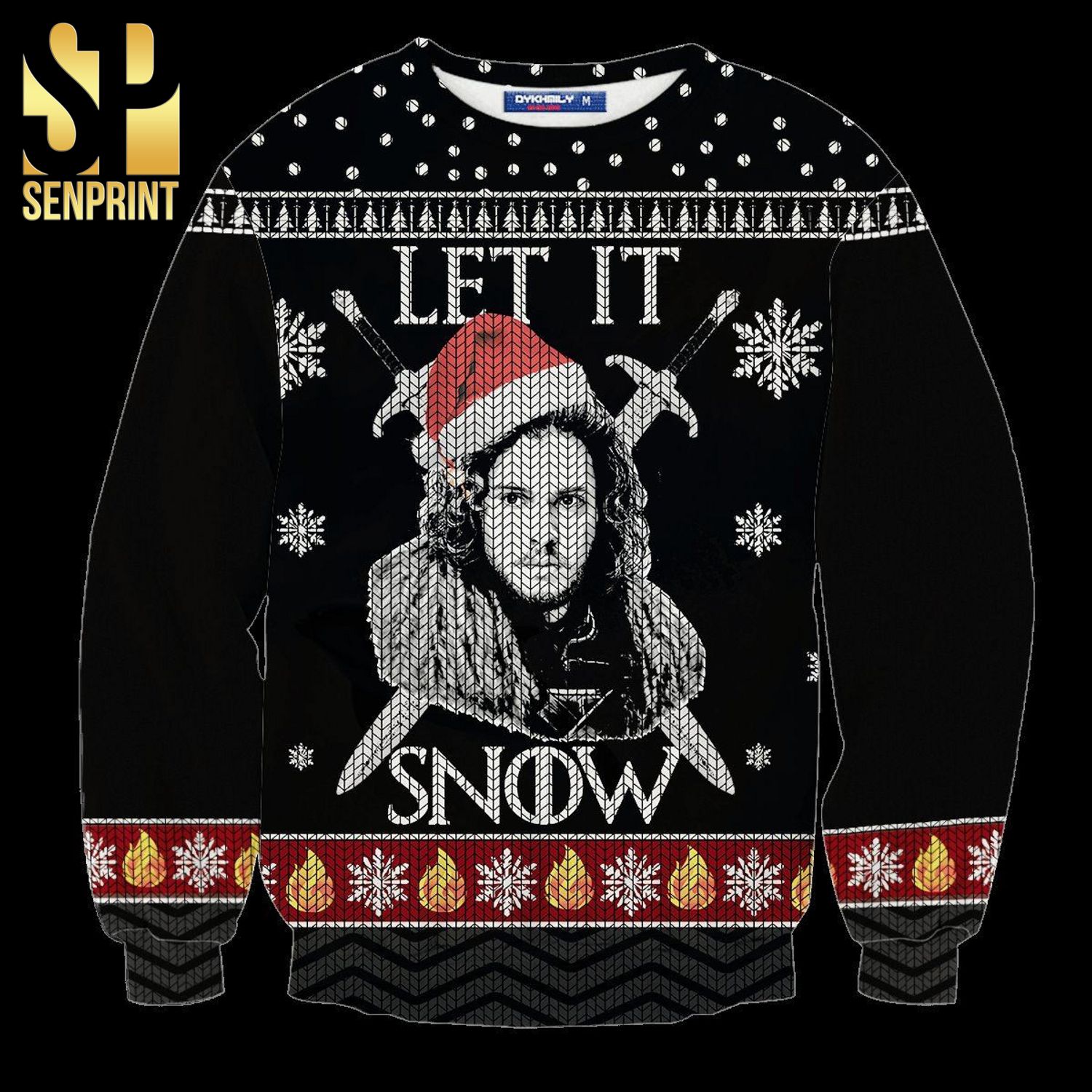 Let It Snow Jon Snow Game Of Thrones Knitted Ugly Christmas Sweater