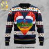 LGBT Pride Happy Holigays Knitted Ugly Christmas Sweater