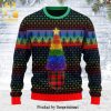 LGBT Whiskey Straight Knitted Ugly Christmas Sweater