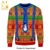 Lgbtq+ Seamless Zigzag Knitted Ugly Christmas Sweater