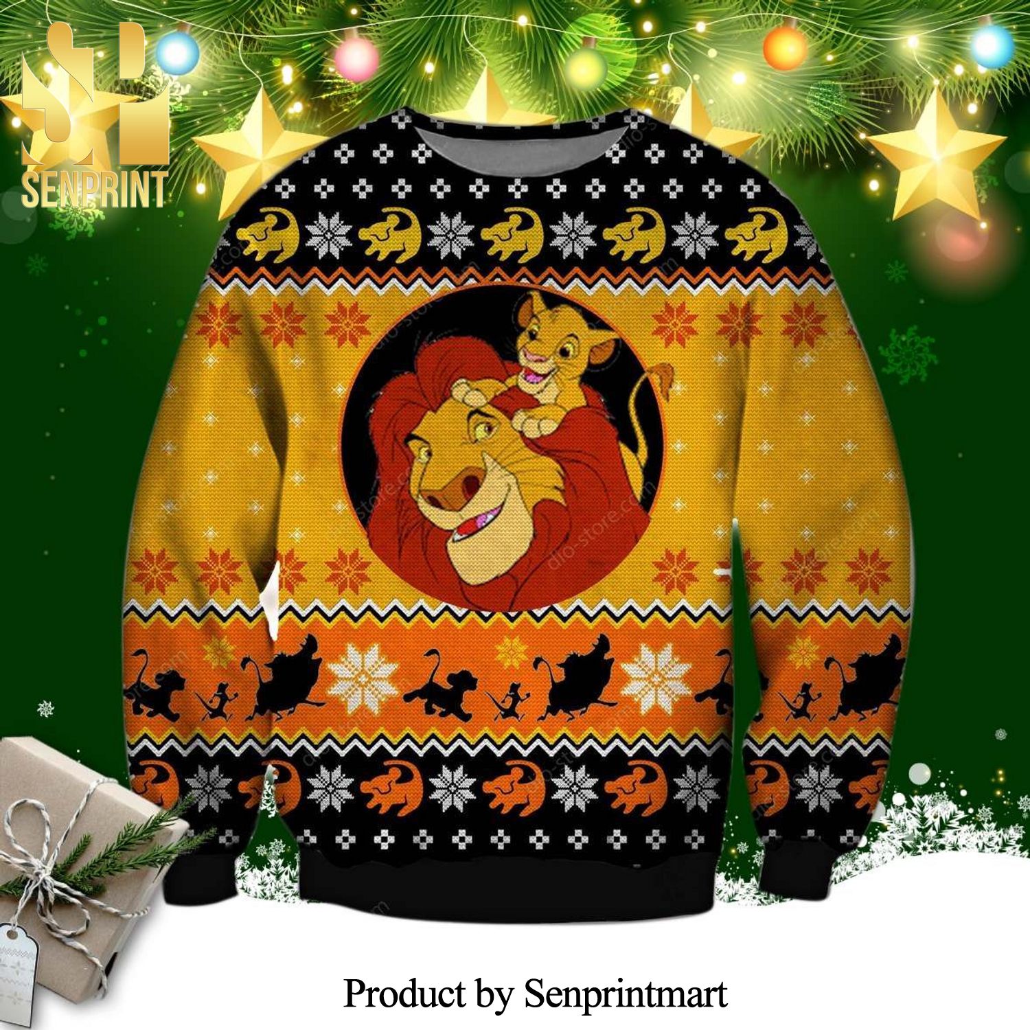 Lion King Knitted Ugly Christmas Sweater