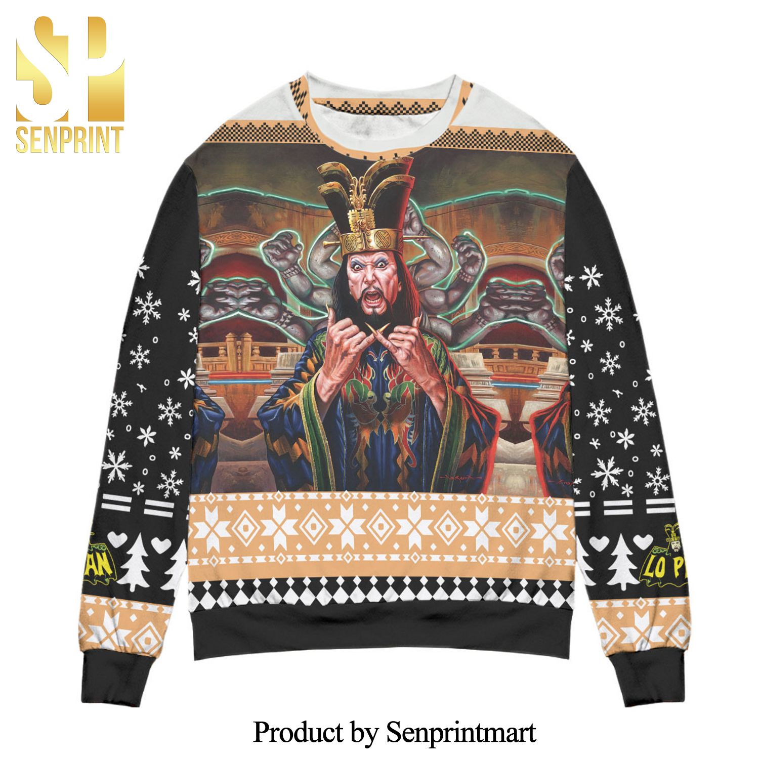 Lo Pan Big Trouble In Little China Knitted Ugly Christmas Sweater