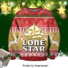 Lone Star The National Beer Of Texas Knitted Ugly Christmas Sweater