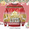 Lone Star Beer Knitted Ugly Christmas Sweater