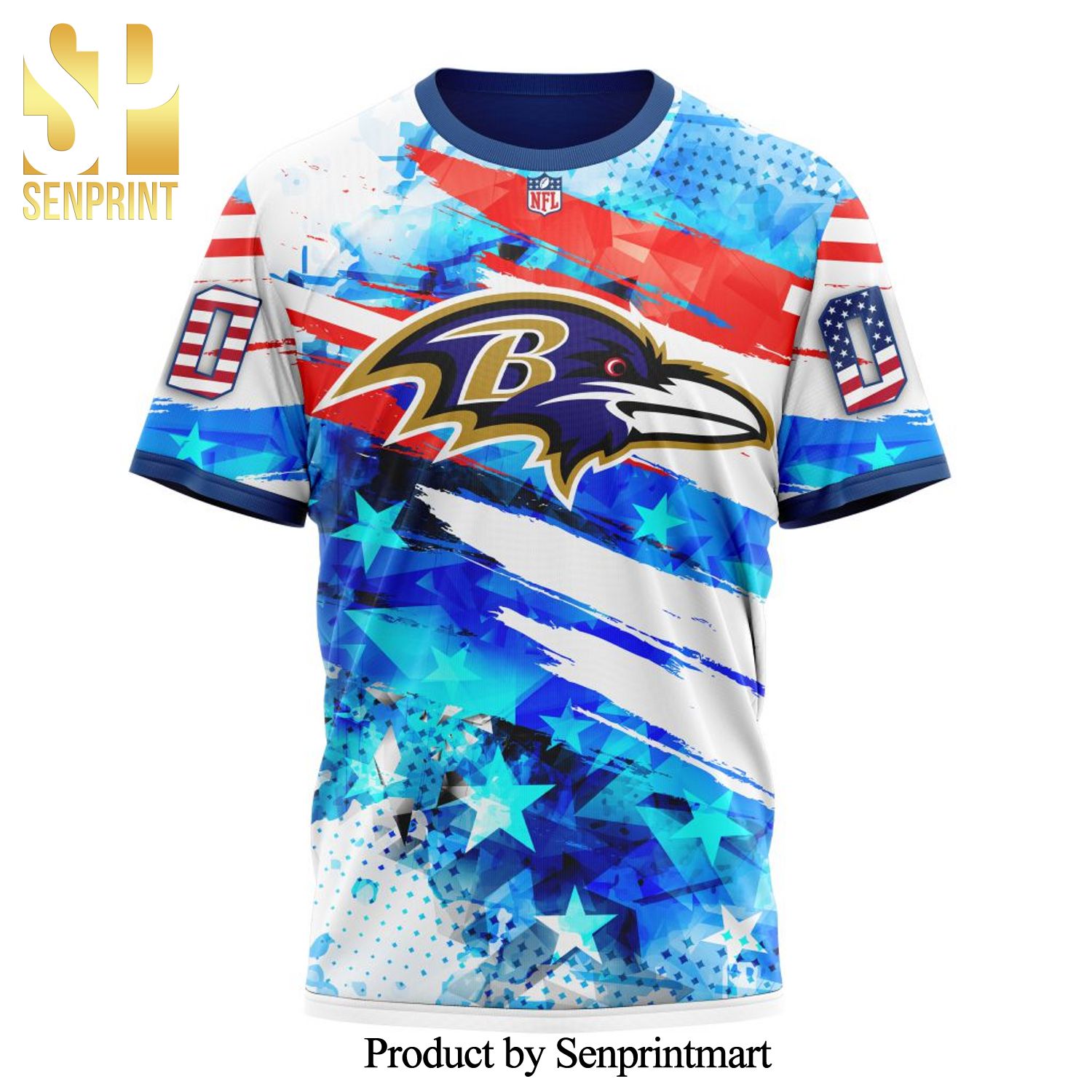 NFL Baltimore Ravens With Concept For Independence Day All Over Printed Shirt