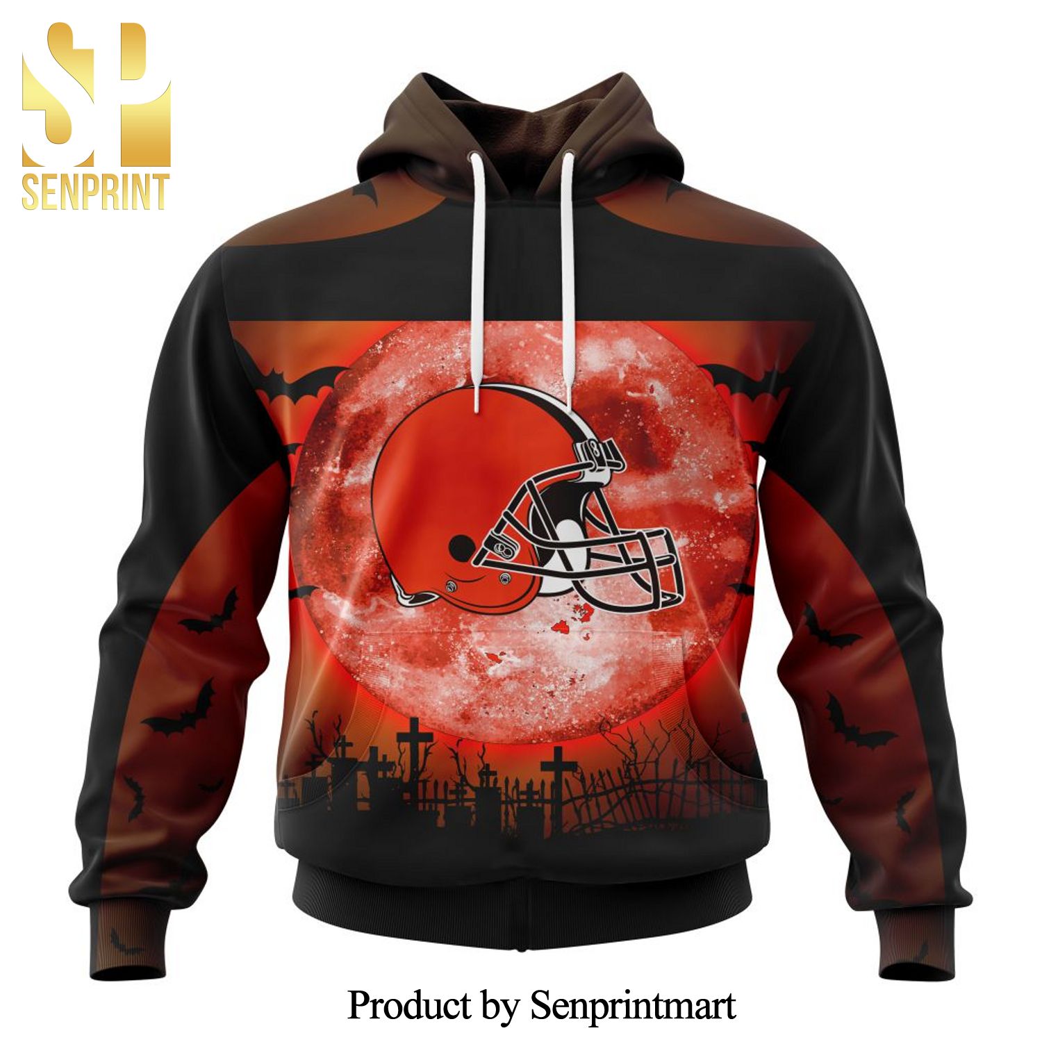 NFL Cleveland Browns Version Halloween All Over Printed Shirt