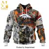 NFL Denver Broncos Version Camo Realtree Hunting All Over Printed Shirt