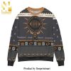 Lord Of The Rings Fellowship Snowflake Pattern Knitted Ugly Christmas Sweater – Red