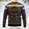 Lord of The Rings D20 Dice Dragon Knitted Ugly Christmas Sweater – Black
