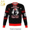 Lord Of The Rings Fellowship Snowflake Pattern Knitted Ugly Christmas Sweater – Red