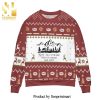 Lord Of The Rings Not All Those Wander Are Lost Pine Tree Snowflake Pattern Knitted Ugly Christmas Sweater – White Red