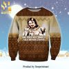 Lord Of The Rings Pattern Snowflake Knitted Ugly Christmas Sweater – Black Purple