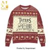 Lord Of The Rings Pattern Snowflake Knitted Ugly Christmas Sweater – Black Purple