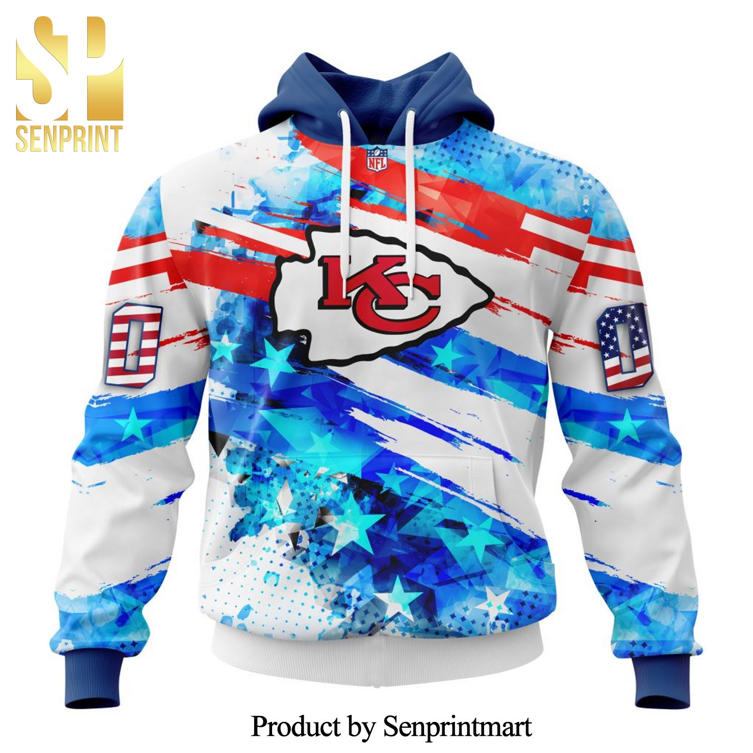 NFL Kansas City Chiefs With Concept For Independence Day All Over Printed Shirt