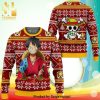 Luffy Punch One Piece Manga Anime Knitted Ugly Christmas Sweater