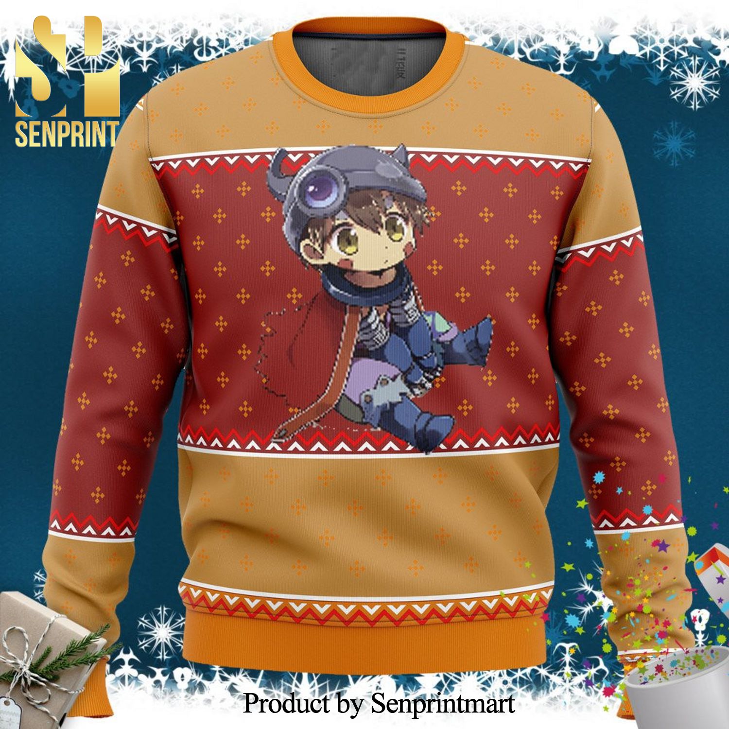 Made In Abyss Reg Manga Anime Knitted Ugly Christmas Sweater