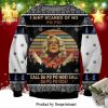 Madea 6ft Back Or 6ft Under Diary of a Mad Black Woman Knitted Ugly Christmas Sweater