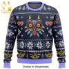 Majoras Mask Seamless Pattern Legend Of Zelda Knitted Ugly Christmas Sweater