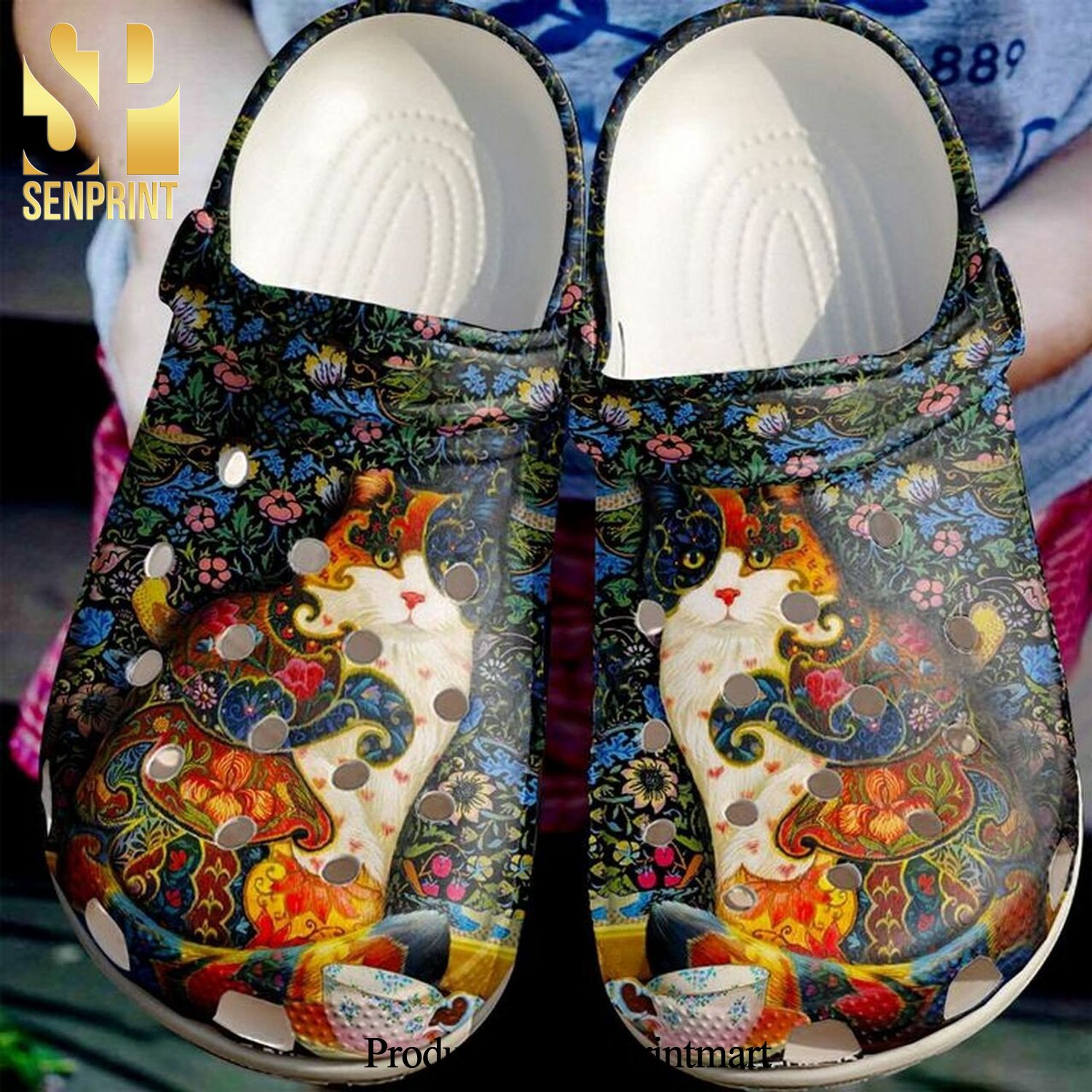 Cat Colorful 102 Gift For Lover Full Printed Crocs Crocband