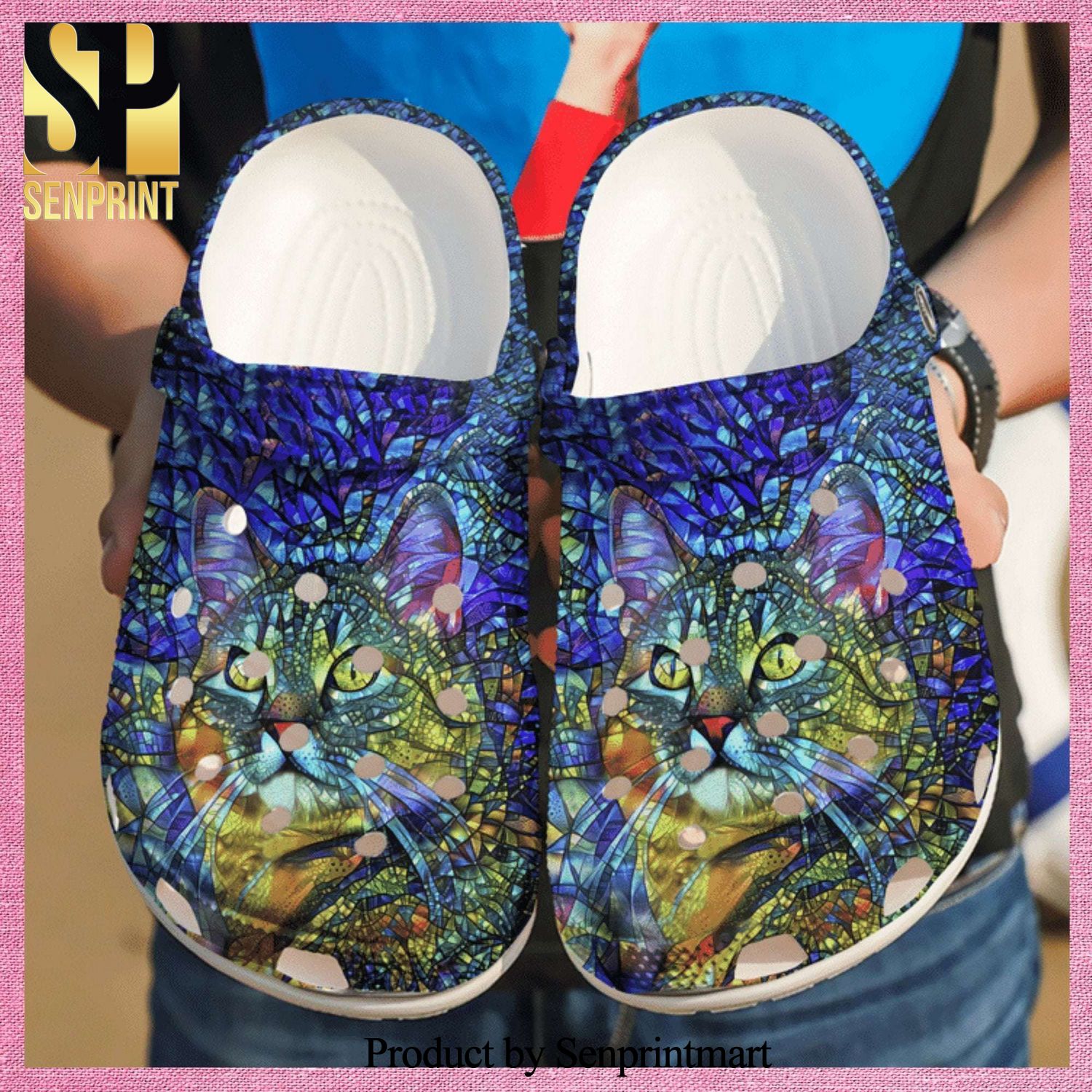 Cat Heaven Colorful Anime Gift For Lover 3D Crocs Crocband Clog