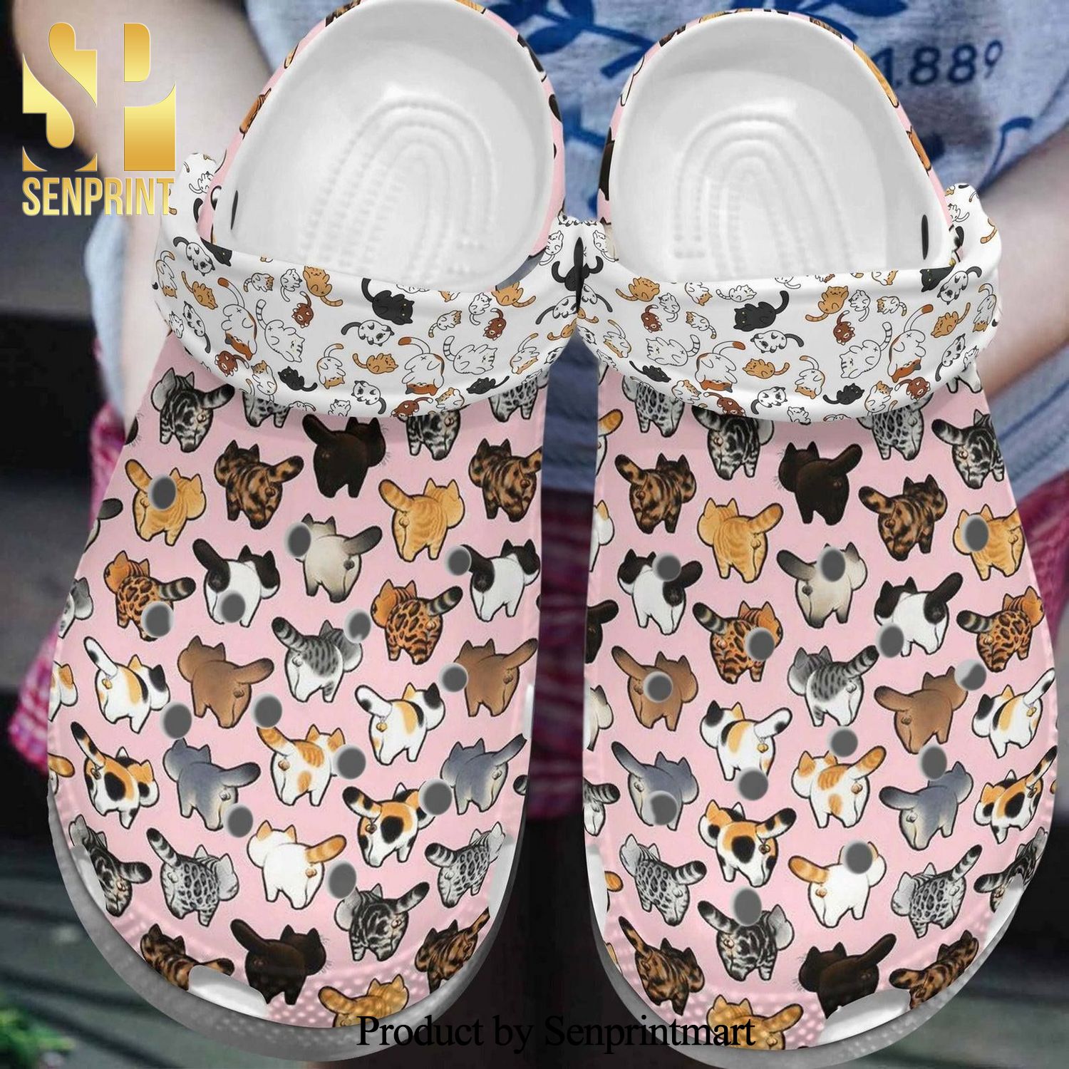 Cats Collection Cat Bottom 5 Gift For Lover Hypebeast Fashion Crocs Crocband In Unisex Adult Shoes