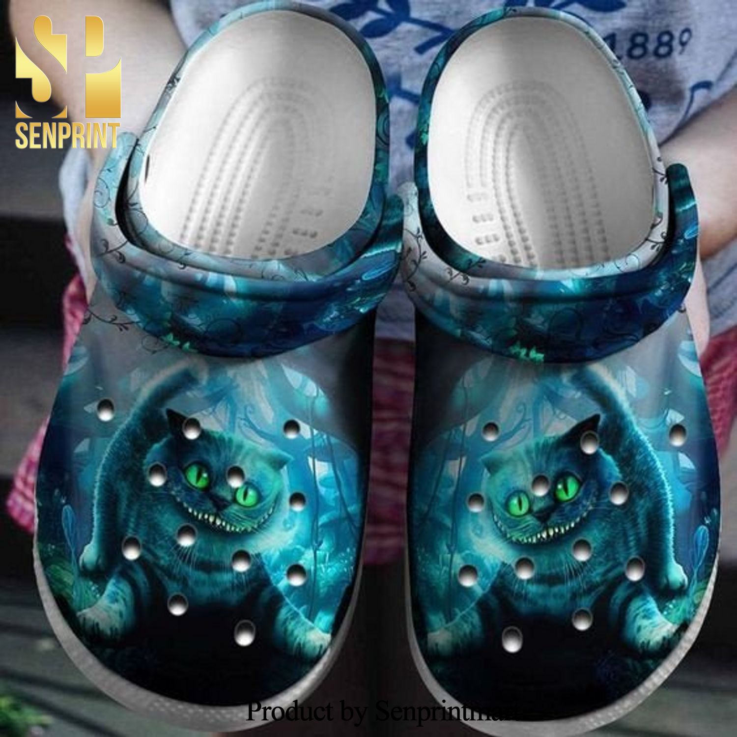 Cheshire Cat For Men And Women Gift For Fan Classic Water Full Printed Crocs Crocband Adult Clogs